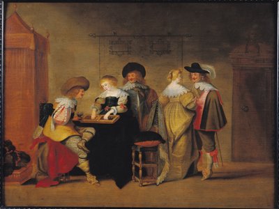 Jugadores de backgammon de Christoffel Jacobsz van der Lamen